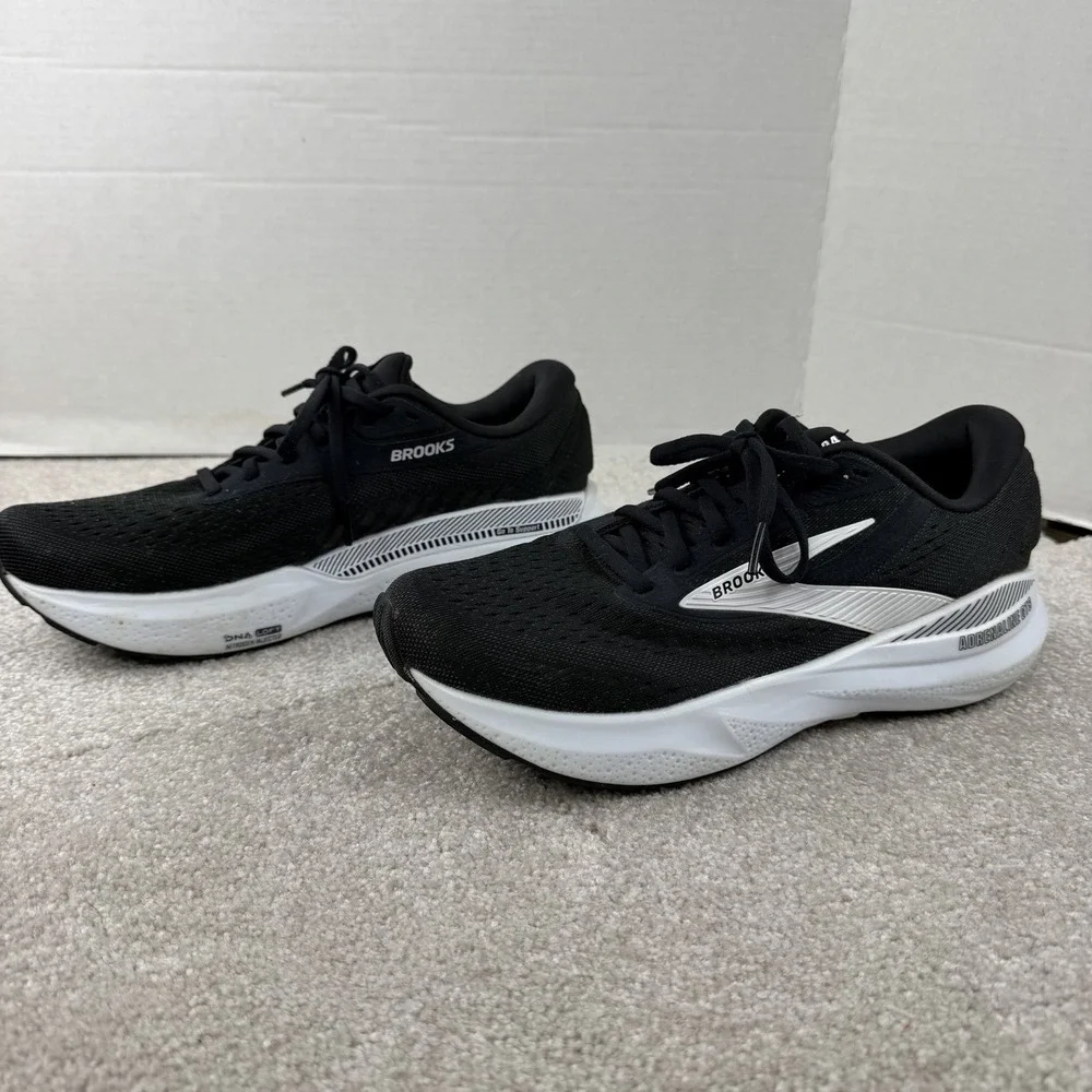 Size 9 -‎ Brooks Adrenaline GTS 24 - Black / White - Mens